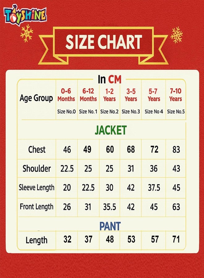 Toyshine Santa Claus Costume Dress Set for Baby 1-2 Years | Soft & Comfortable Christmas Outfit with Hat Top & Pant for Boys & Girls -Size 2 - Image 5